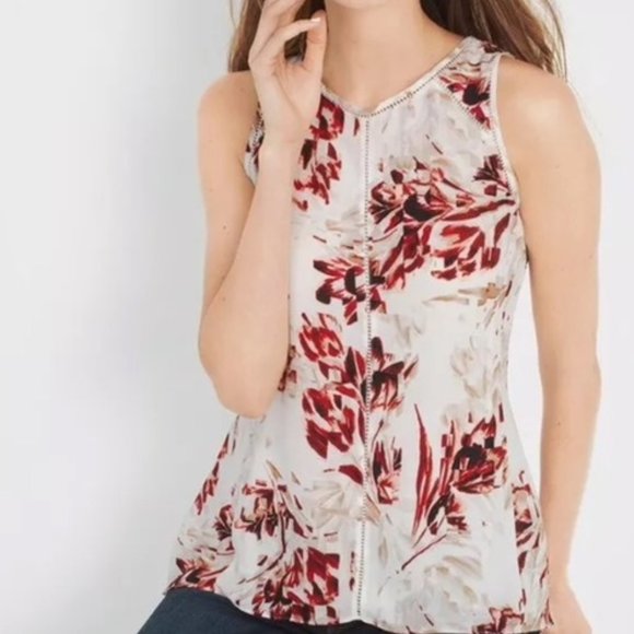 White House Black Market Tops - WHBM Maura Floral Shell Top Size XS
